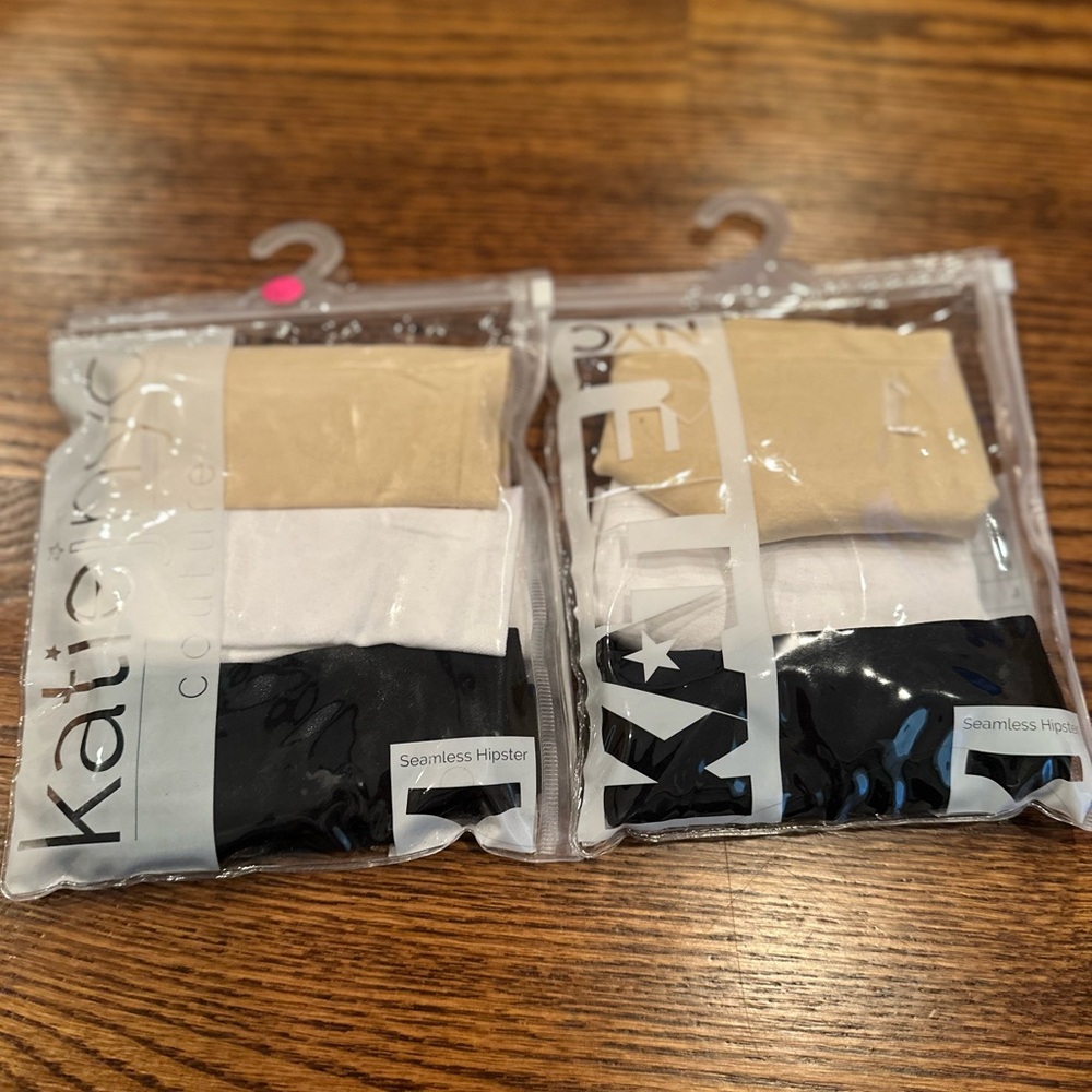 2 BNWT 3 packs (6 total) of Katie J seamless Hipster underwear.